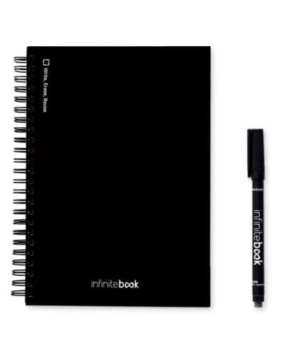 STARTER KIT INFINITEBOOK A5. Το σετ περιλαμβάνει ένα "Infinitebook", κιτ καθαρισμού, μαρκαδόρο και θήκη μαρκαδόρου