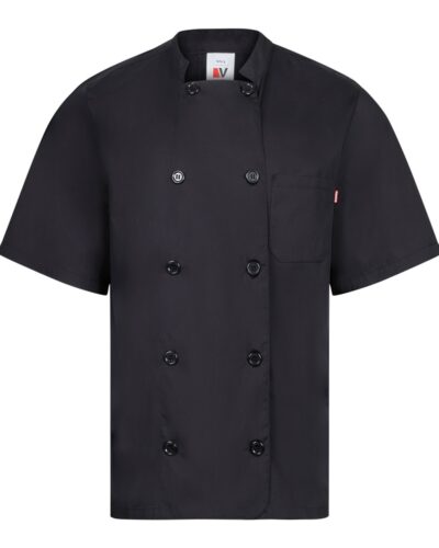 VL DURGA. Κοντομάνικο τζάκετ κουζίνας από ποπλίνα (110g/m²), από βαμβάκι (35%) και πολυεστέρα (65%)