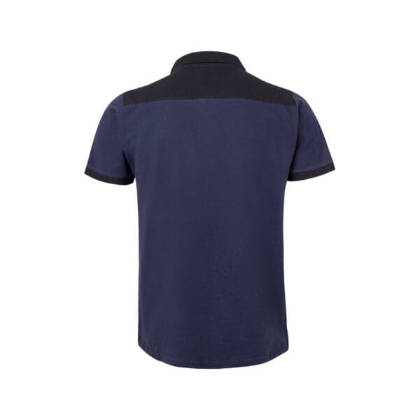 VL VELES. Δίχρωμο πουκάμισο πόλο stretch πικέ (200g/m²) με κοντά μανίκια, από πολυεστέρα (96%) και ελαστάν (4%)