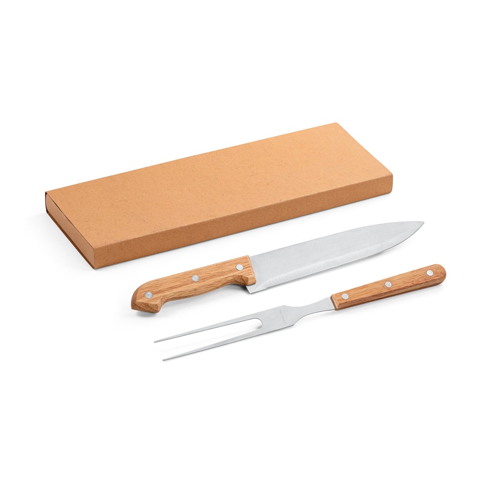 SALSA. Σετ μπάρμπεκιου δύο τεμαχίων από ανοξείδωτο ατσάλι και μπαμπού