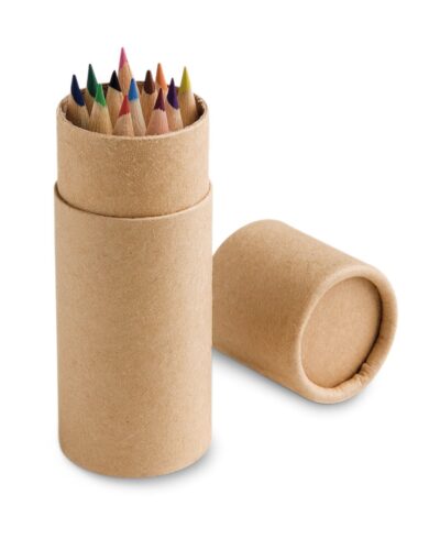 CYLINDER. Κουτί με 12 χρωματιστά μολύβια