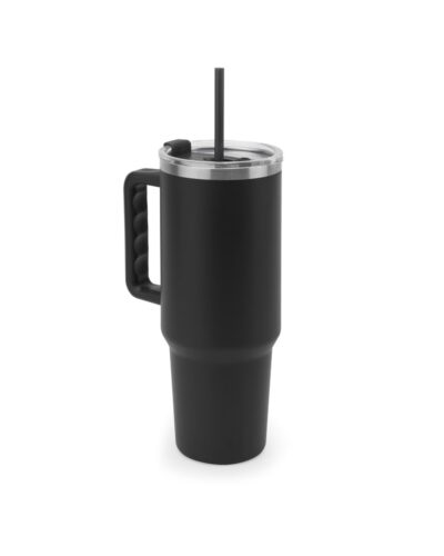 JOYNER XL. Μεγάλο κύπελλο ταξιδιού από ανοξείδωτο χάλυβα (91% ανακυκλωμένο) με διπλό τοίχωμα με μόνωση κενού και ματ φινίρισμα 1300 mL