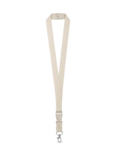 BALLINA. Lanyard από 100% βαμβάκι με μεταλλικό καραμπίνερ