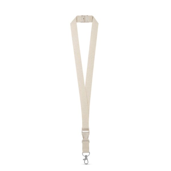 BALLINA. Lanyard από 100% βαμβάκι με μεταλλικό καραμπίνερ