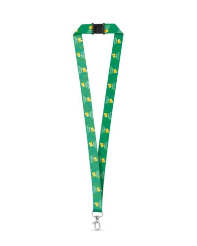 DOVER. SET Lanyard SUBLIMATION Long II (20 mm) από ανακυκλωμένο πολυεστέρα (100% rPET) με καραμπίνερ 20 mm και κούμπωμα ασφαλείας
