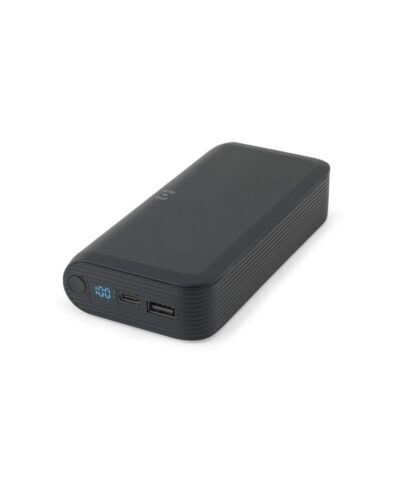 BECKER 20. Power bank 20'000 mAh από ανακυκλωμένο ABS (100% rABS) με ασύρματο φορτιστή 15W superfast