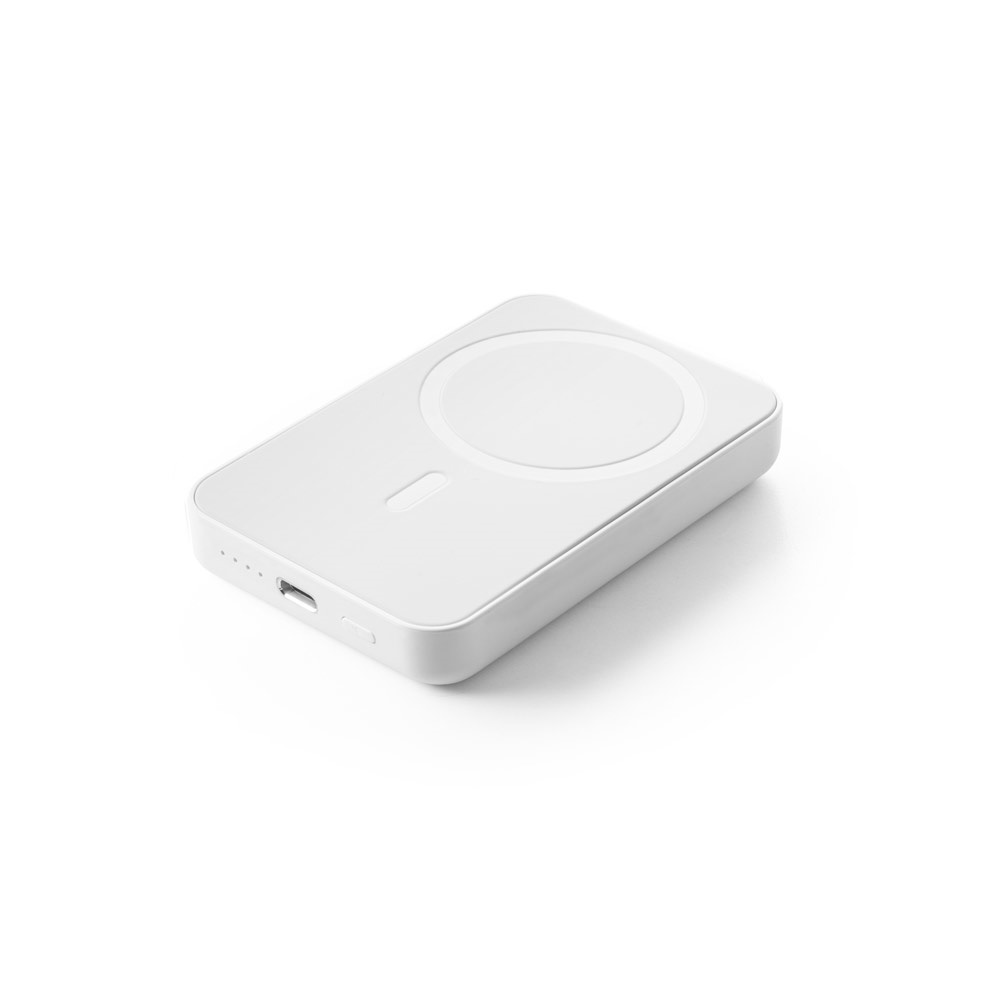 AMPERE 5. Μαγνητικό power bank 5'000 mAh με ασύρματο φορτιστή εξαιρετικά γρήγοτρης φόρτισης15W σε ανακυκλωμένο ABS (100% rABS)