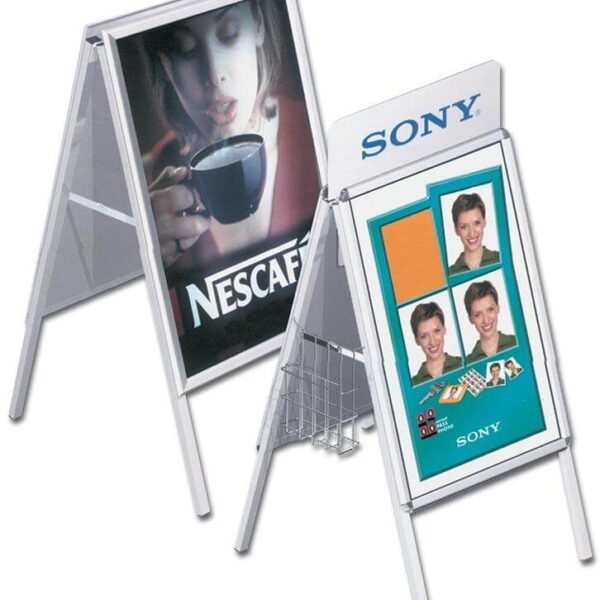 Σταντ επιδαπέδιο αλουμινίου διπλής όψης