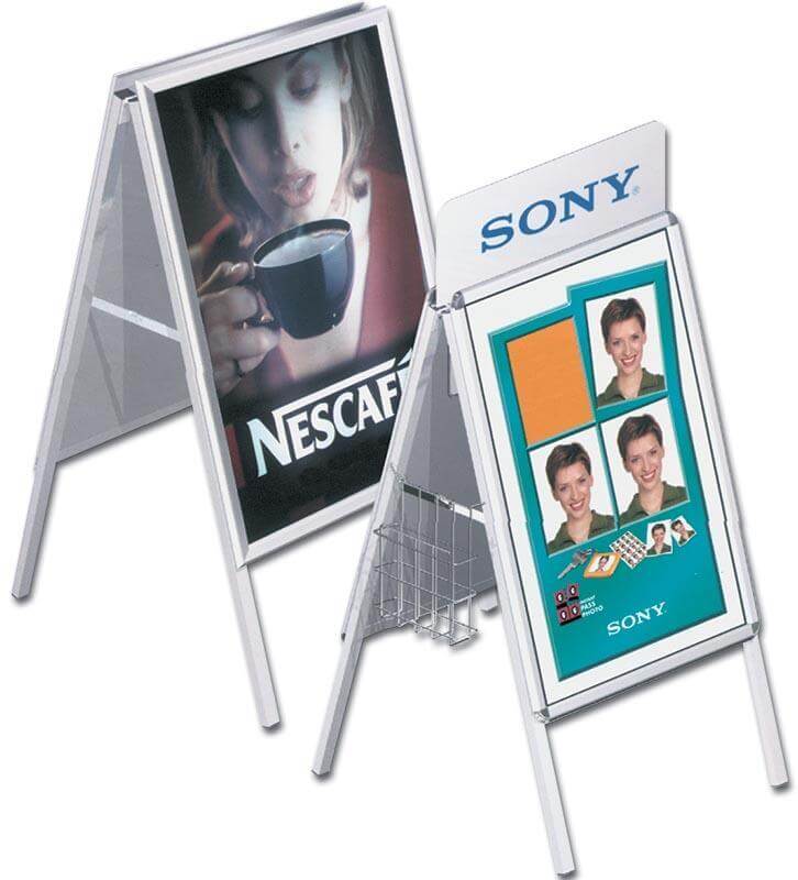 Σταντ επιδαπέδιο αλουμινίου διπλής όψης Α2