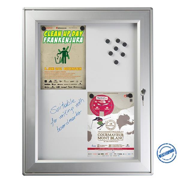 Πίνακας ανακoινώσεων μαγνητικός εξωτ. χώρου με κλειδαριά 9xa4, Υ108x82εκ.