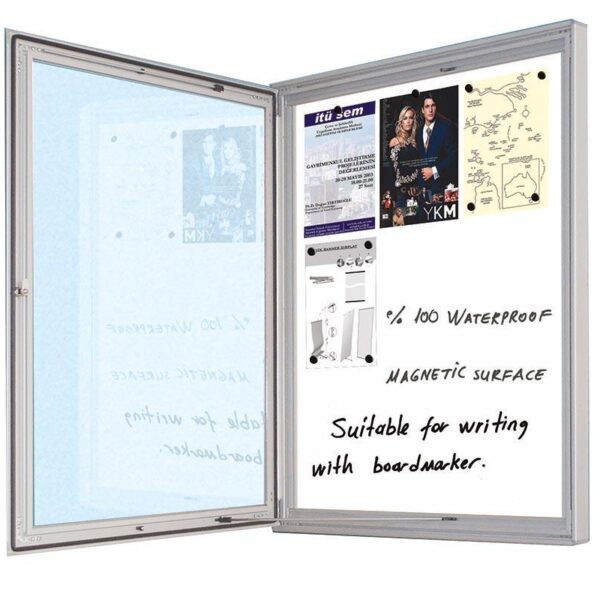 Πίνακας ανακoινώσεων μαγνητικός με κλειδαριά 9xa4