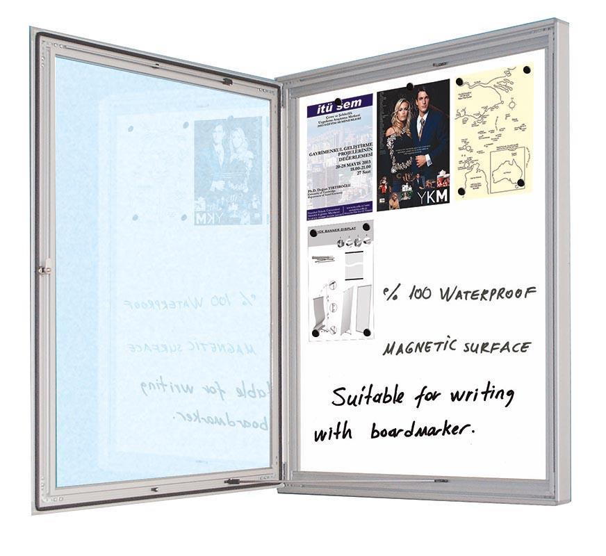 Πίνακας ανακoινώσεων μαγνητικός με κλειδαριά 9xa4