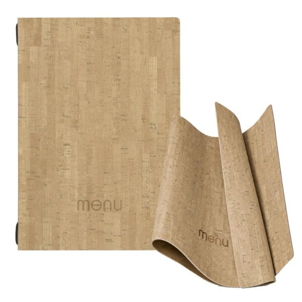 next μενού εστιατορίου εύκαμπτο ecoleather με κρυφό λάστιχο 22,5x32x0,15εκ. πάχος. 2 όψεων μπεζ Δυνατότητα εκτύπωσης