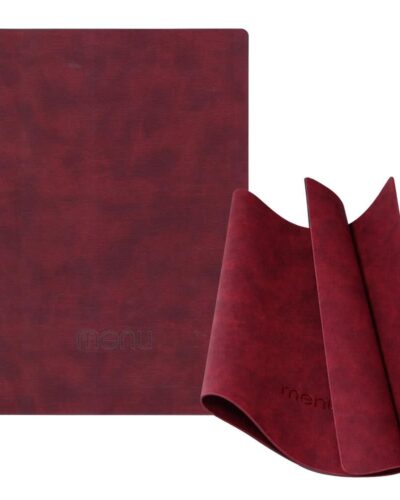 μενού εστιατορίου εύκαμπτο ecoleather με κρυφό λάστιχο 22,5x32x0,15εκ. πάχος. 2 όψεων γκρι Δυνατότητα εκτύπωσης ΣΕΤ 10 ΤΕΜ copy