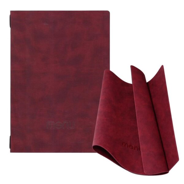 μενού εστιατορίου εύκαμπτο ecoleather με κρυφό λάστιχο 22,5x32x0,15εκ. πάχος. 2 όψεων γκρι Δυνατότητα εκτύπωσης ΣΕΤ 10 ΤΕΜ copy