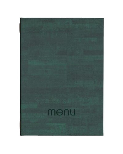 μενού εστιατορίου pu cork πράσινο με κρυφό λάστιχο 23x32εκ. Δυνατότητα εκτύπωσης