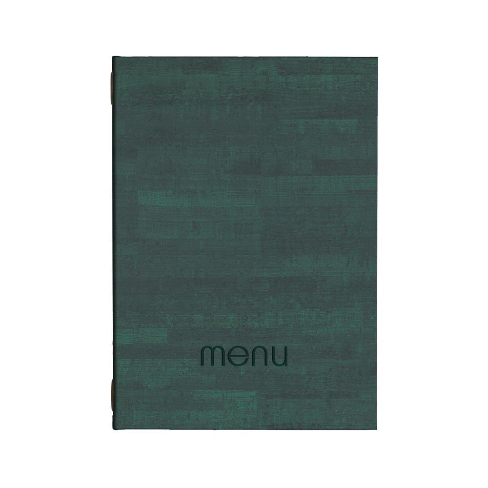 μενού εστιατορίου pu cork πράσινο με κρυφό λάστιχο 23x32εκ. Δυνατότητα εκτύπωσης